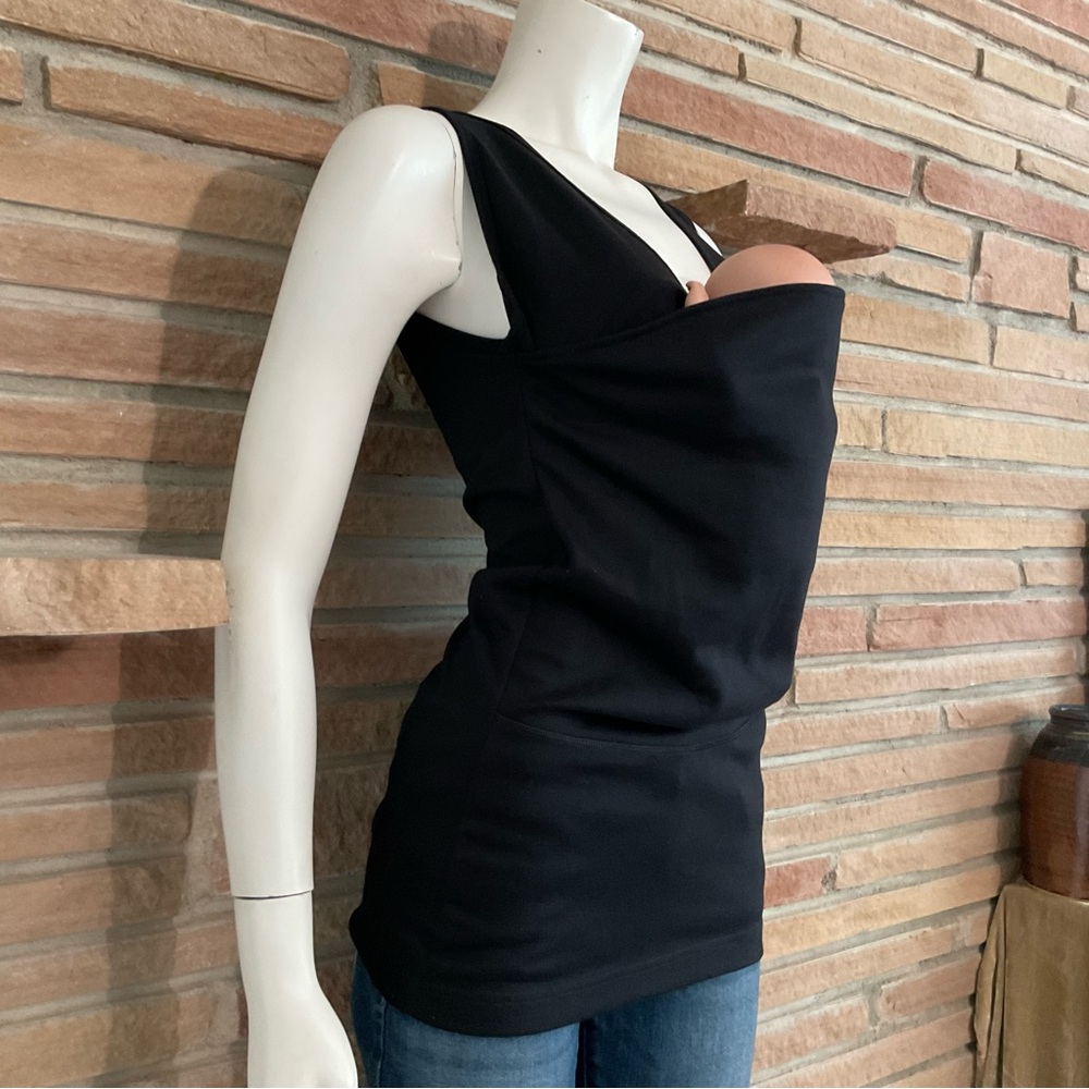 Lalabu Soothe Shirt Baby Wearing Tank Top Medium Black